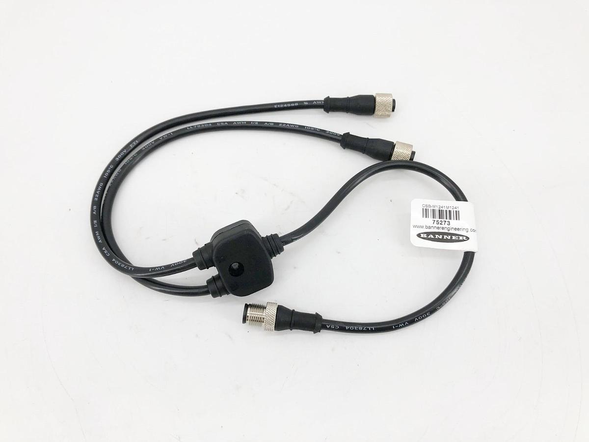 New Banner CSB-M1241M1241 Splitter Cable M12 Male To 2-M12 Female 75273 - No Box