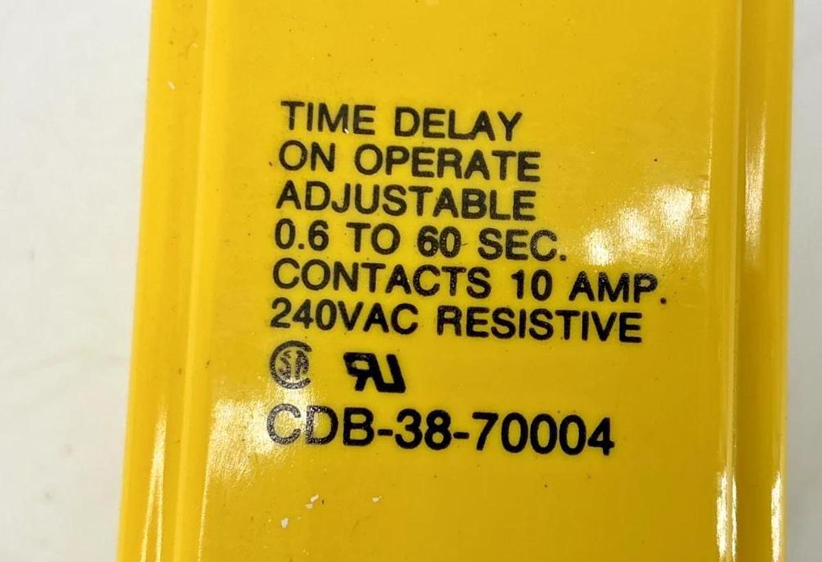 New Potter & Brumfield CDB-38-70004 Time Delay Relay 0.6-60sec 8-Pin 10A 240VAC