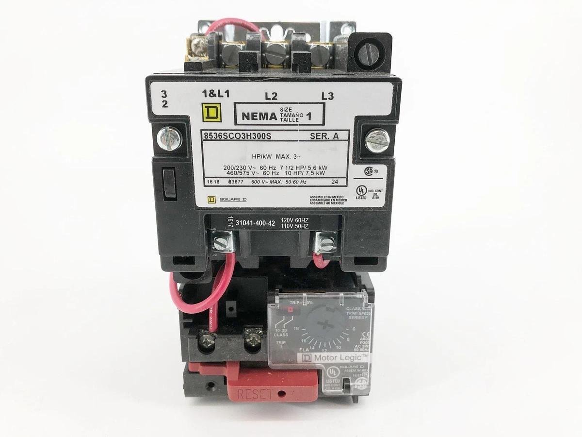 New Square D 8536SCO3V02H300S AC Magnetic Starter 120V NEMA 1 Ser. A