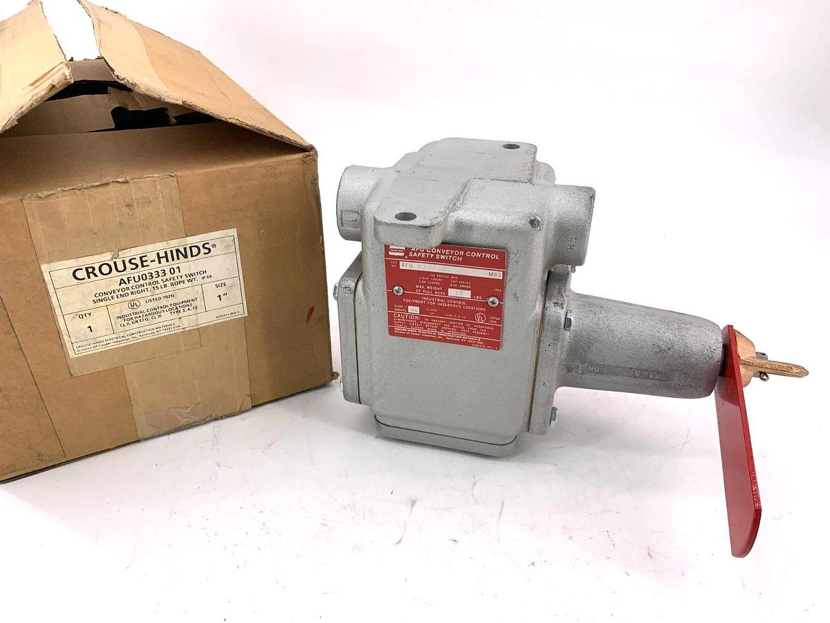 New Crouse-Hinds AFU0333 01 Conveyor Control Safety Switch Single End Right
