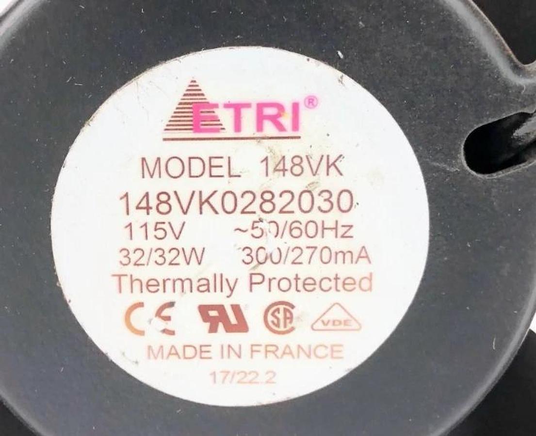 Used Etri 148VK0282030 AC Axial Cabinet Cooling Fan AC 115V 32 Watt