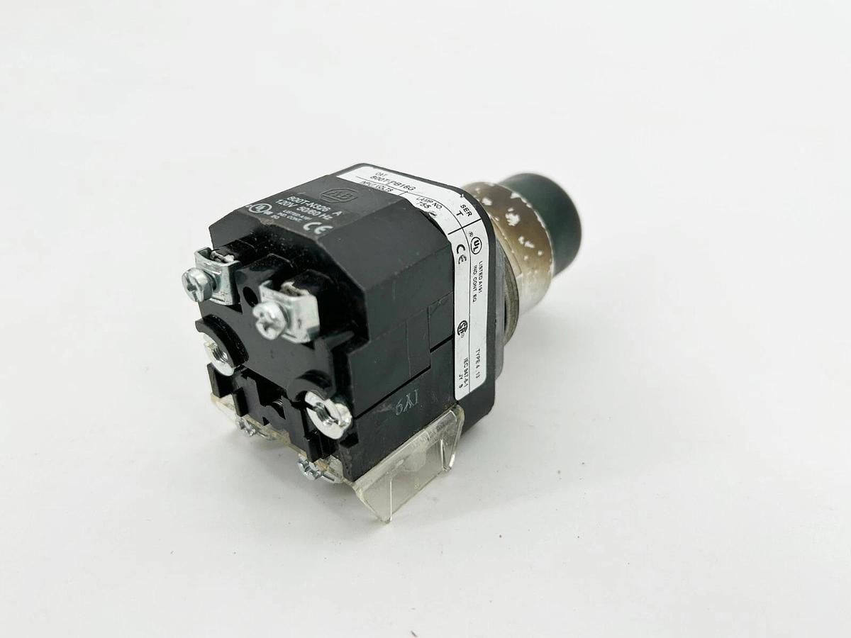 Used Allen Bradley 800T-PB16G Push Button 30mm Illuminated 120V 50/60Hz Ser.T