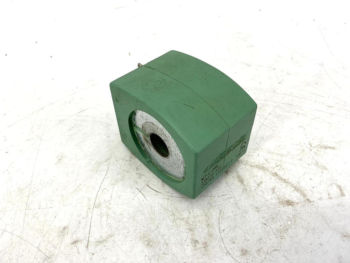Used ASCO 238212-032 Valve Coil Plug-In 2-Pin 110/120VAC 50/60HZ MP-C-086