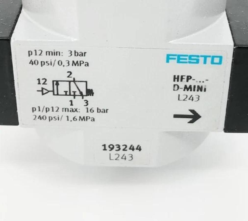 New Festo HEP-1/4-D-MINI On/ Off Valve 193244 6 bar