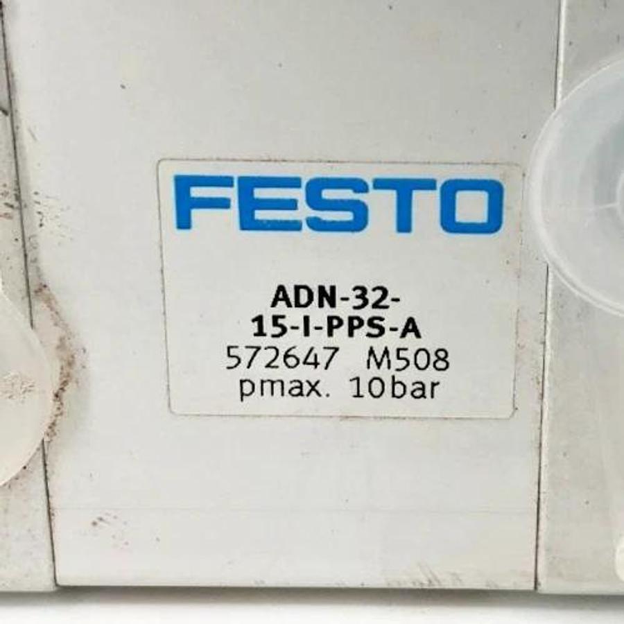 New Festo ADN-32-15-I-PPS-A Compact Cylinder 10 Bar 572647 - No Box