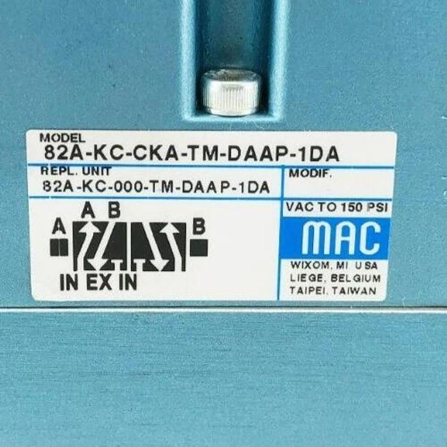 Used MAC Valves 82A-KC-CKA-TM-DAAP-1DA Solenoid Valve 150psi TM-DAAJ-1DA PR82A-GCDA