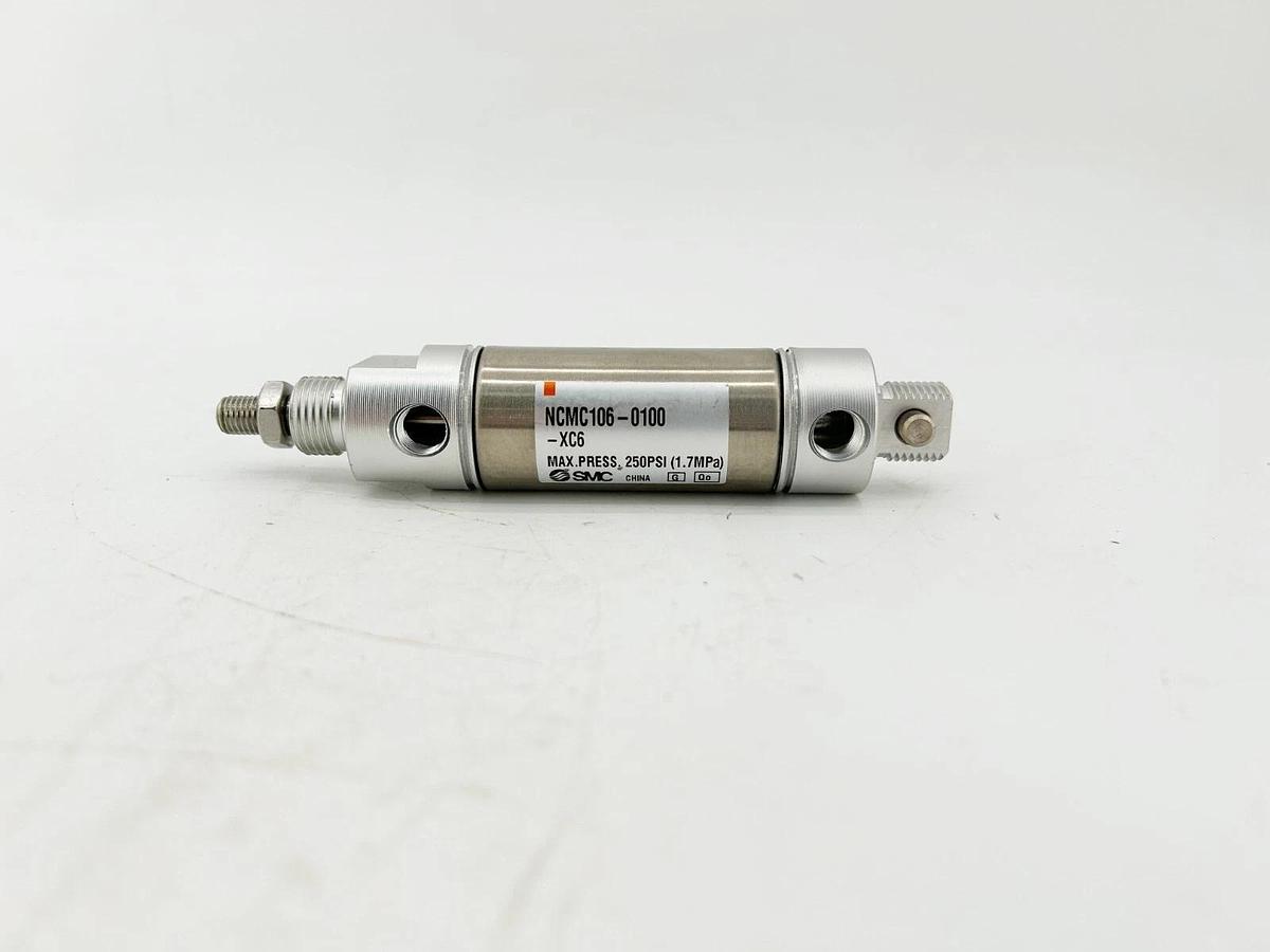 New SMC NCMC106-0100-XC6 Pneumatic Cylinder 250PSI