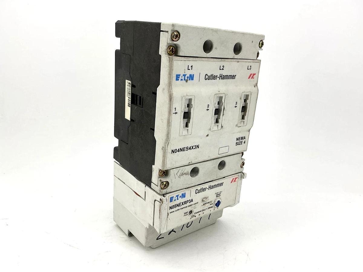 Used Eaton Cutler-Hammer N04NES4X3N & N05NEXRP3A Contactor 135A 24V Coil Controller