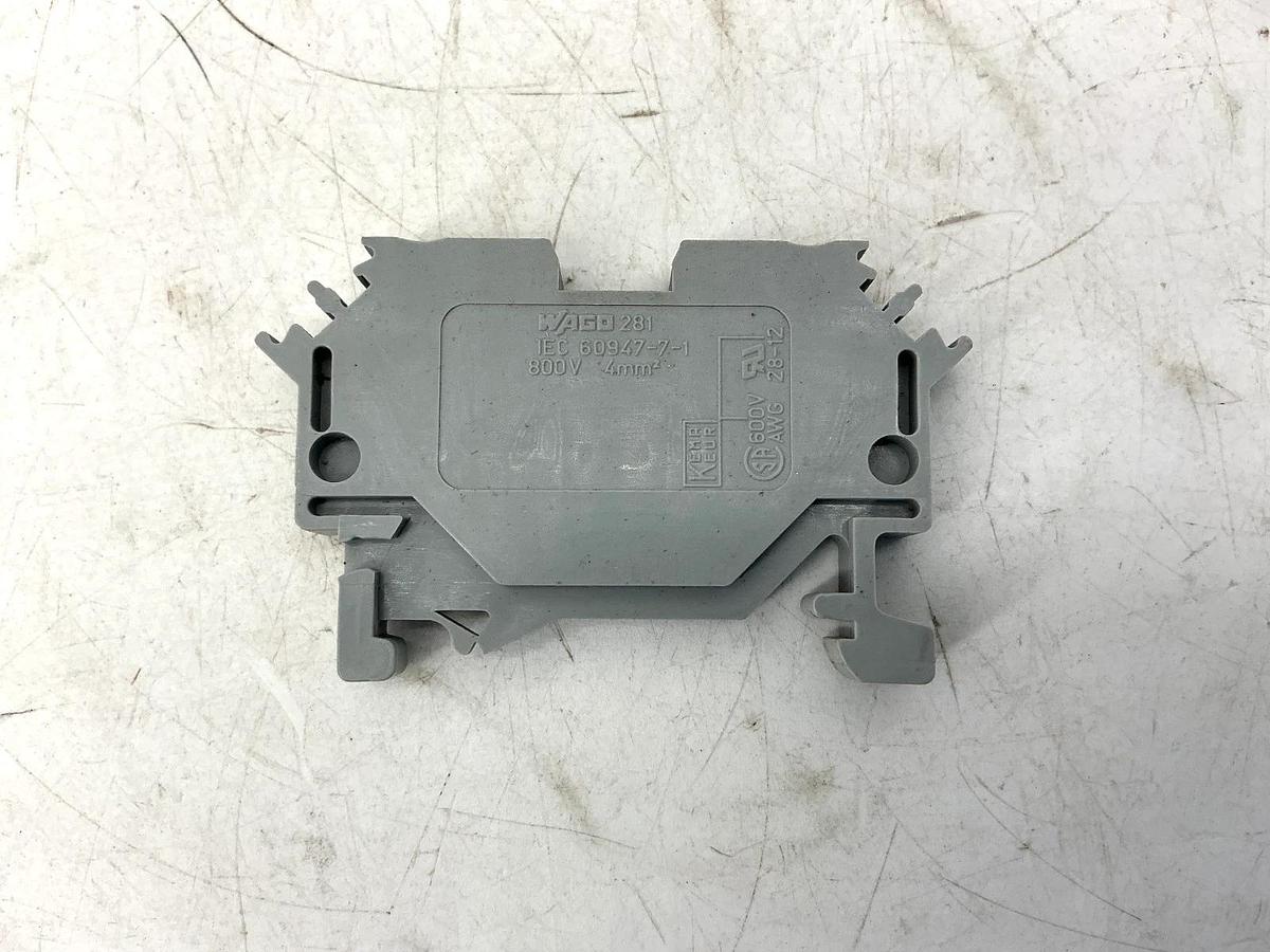 Lot of 21 New Wago 281-601 Terminal Block Gray 28-12AWG 600/800V 60947-7-1