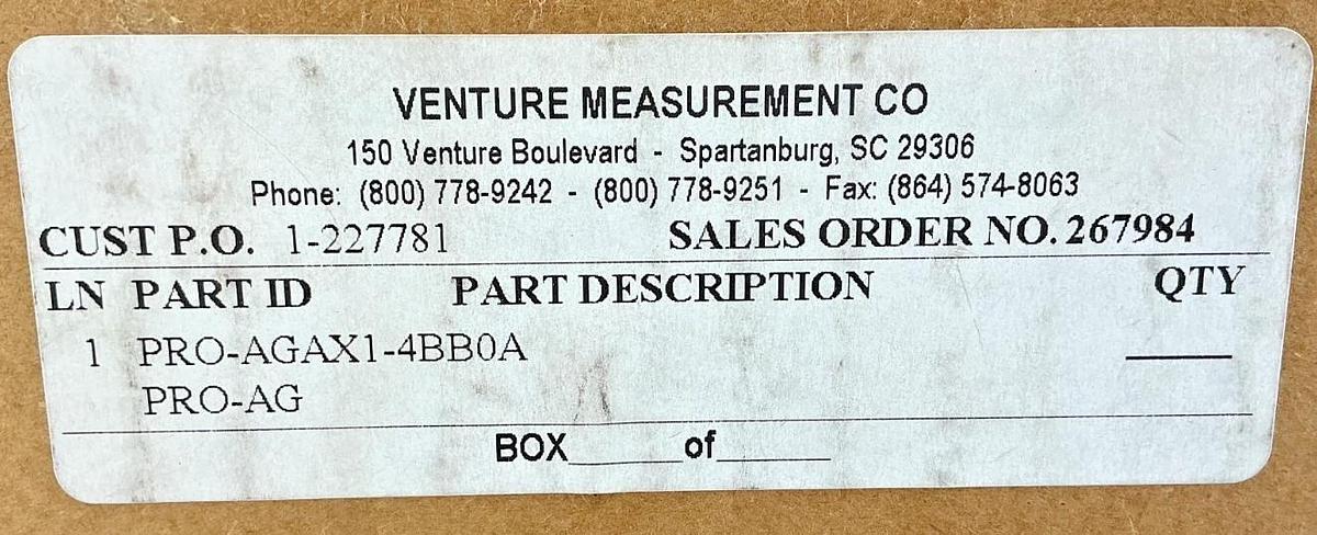 New Bindicator PRO-AGAX1-4BB0A Level Switch Sensor 3W 120/240VAC PRO-AG
