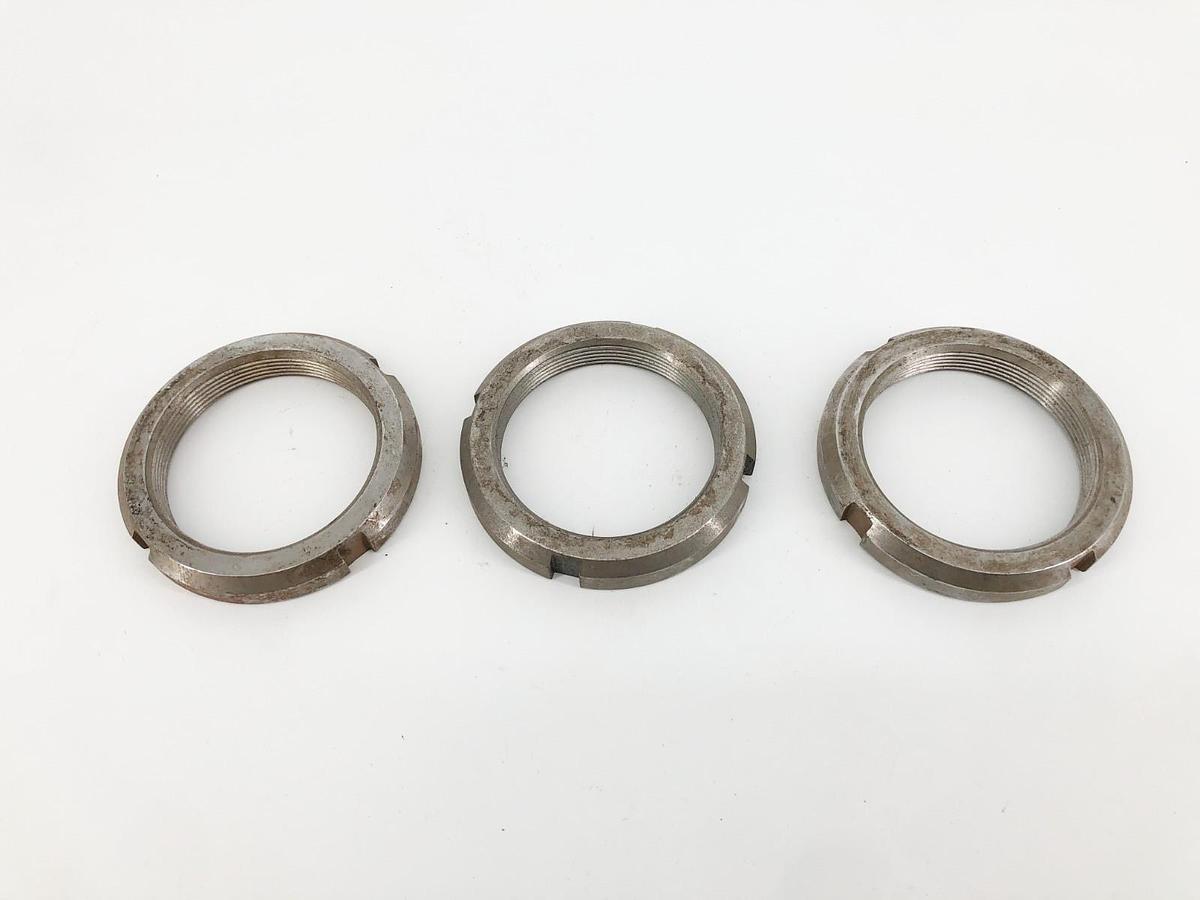 Used Lot of 3 AN15 Lock Nuts 2.933-12 Thread 3-7/8" OD