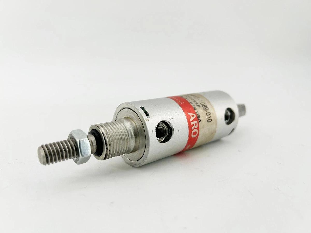 Used ARO 2418-1089-010 Round Bodied Pneumatic Cylinder 1-1/8in x 1in Stroke