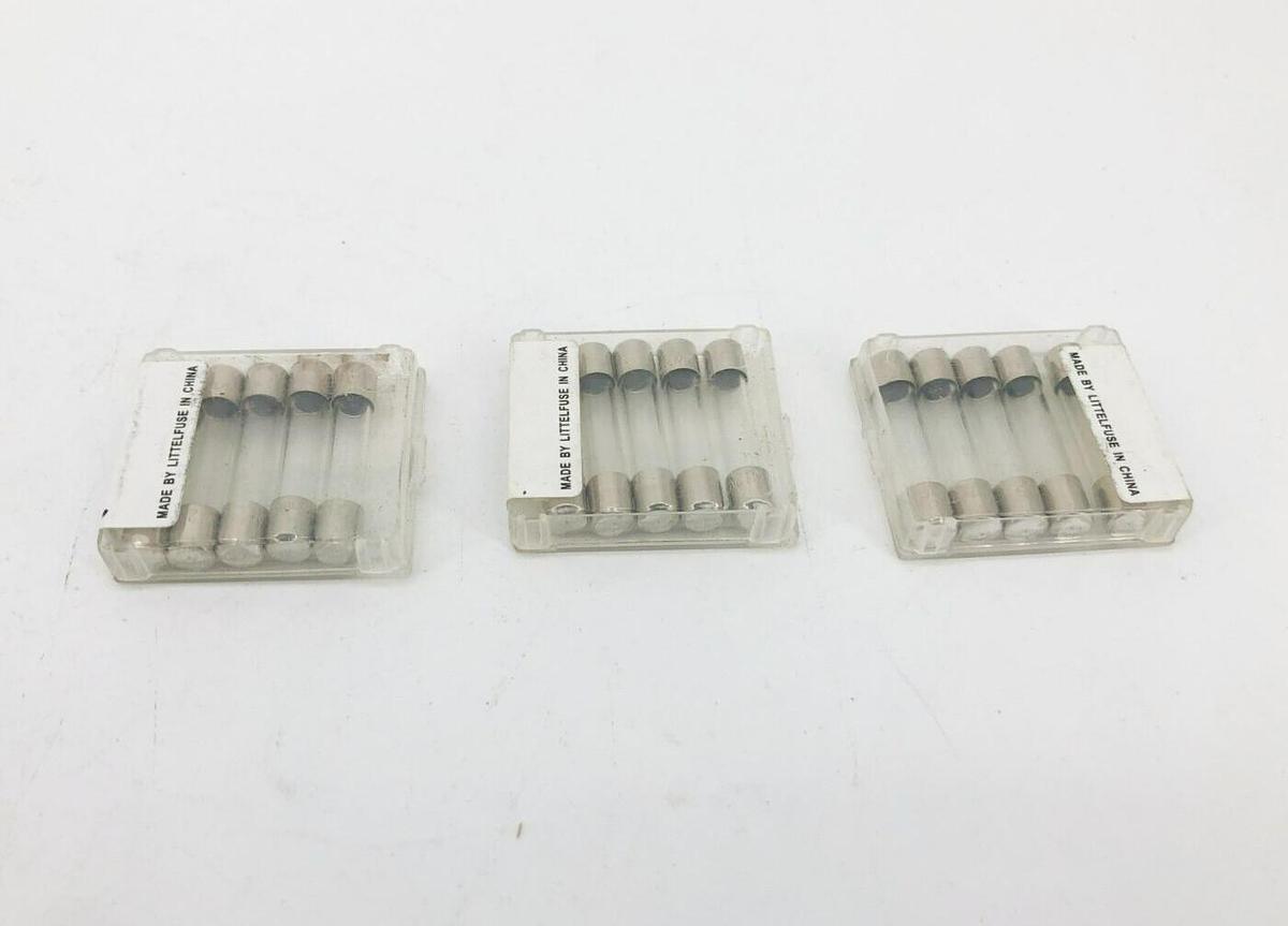 Lot of 15 New Littelfuse 312.125P Fast Acting Fuses 0.125A 250VAC 1/4" X 1-1/4"