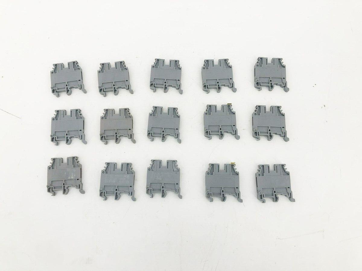 Used Lot of 15 Entrelec M 4/6 5116 Terminal Blocks Grey 600V 25 A