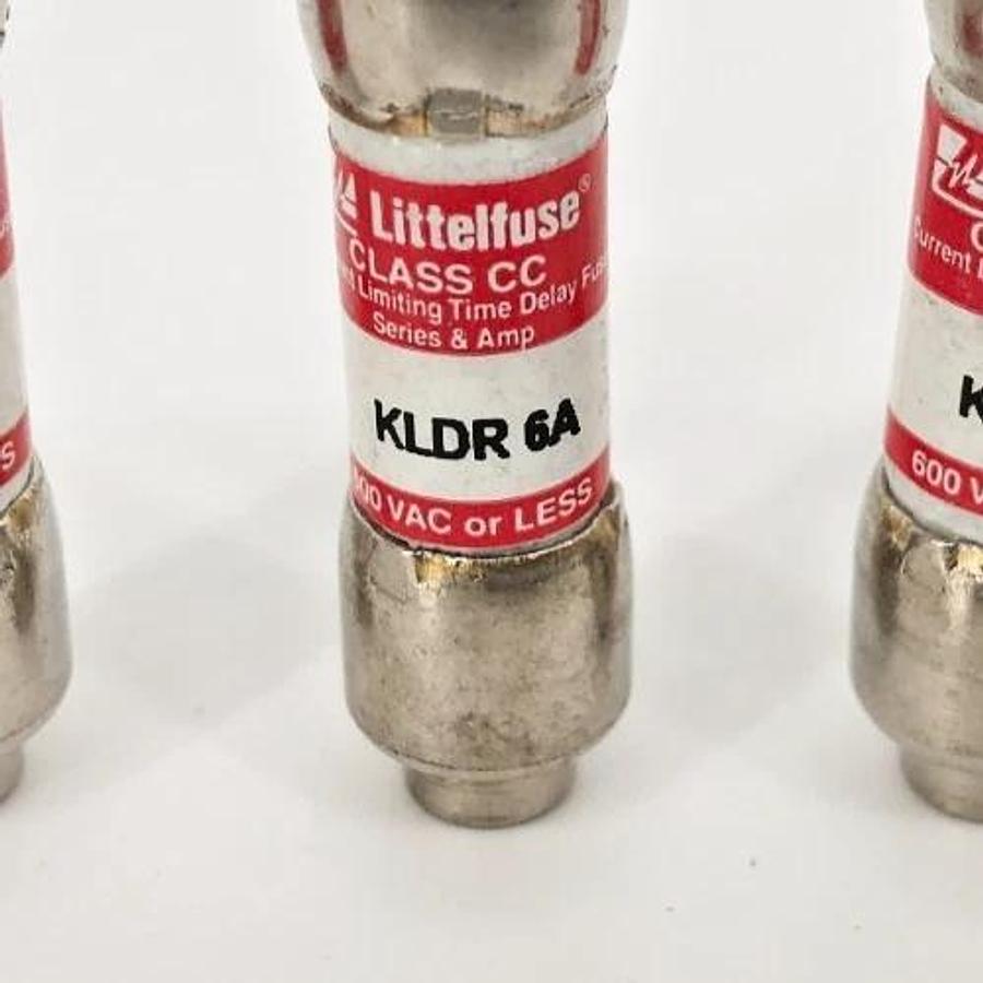 Lot of 5 New Littelfuse KLDR 6A Time Delay Fuses 6A 600VAC Class CC - No Box