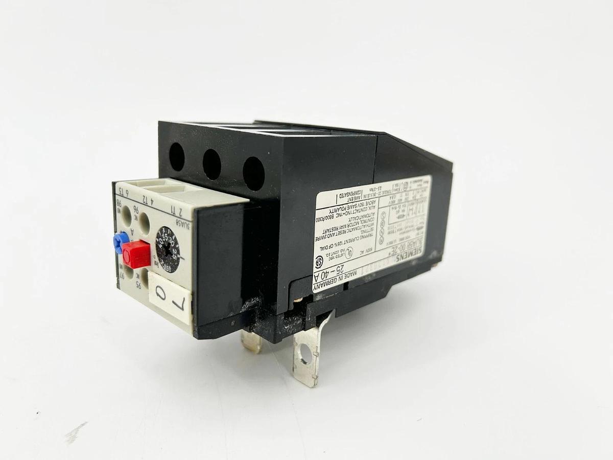 Used Siemens 3UA58 00-2E Solid State Overload Bimetal Relay 40A 600V