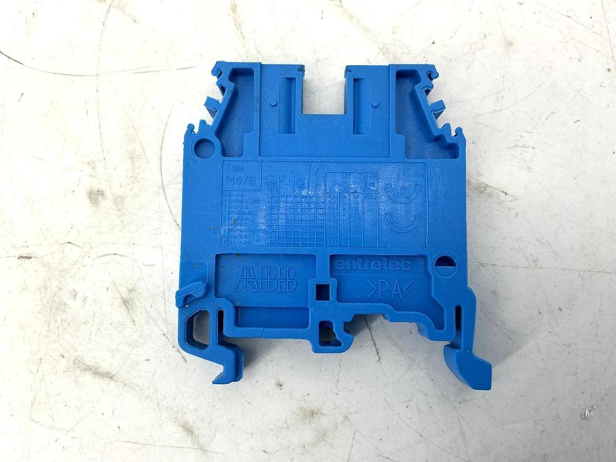 Used Lot of 37 ABB Entrelec M4/6-BLUE Terminal Block 22-10AWG 30A 600V M4/6