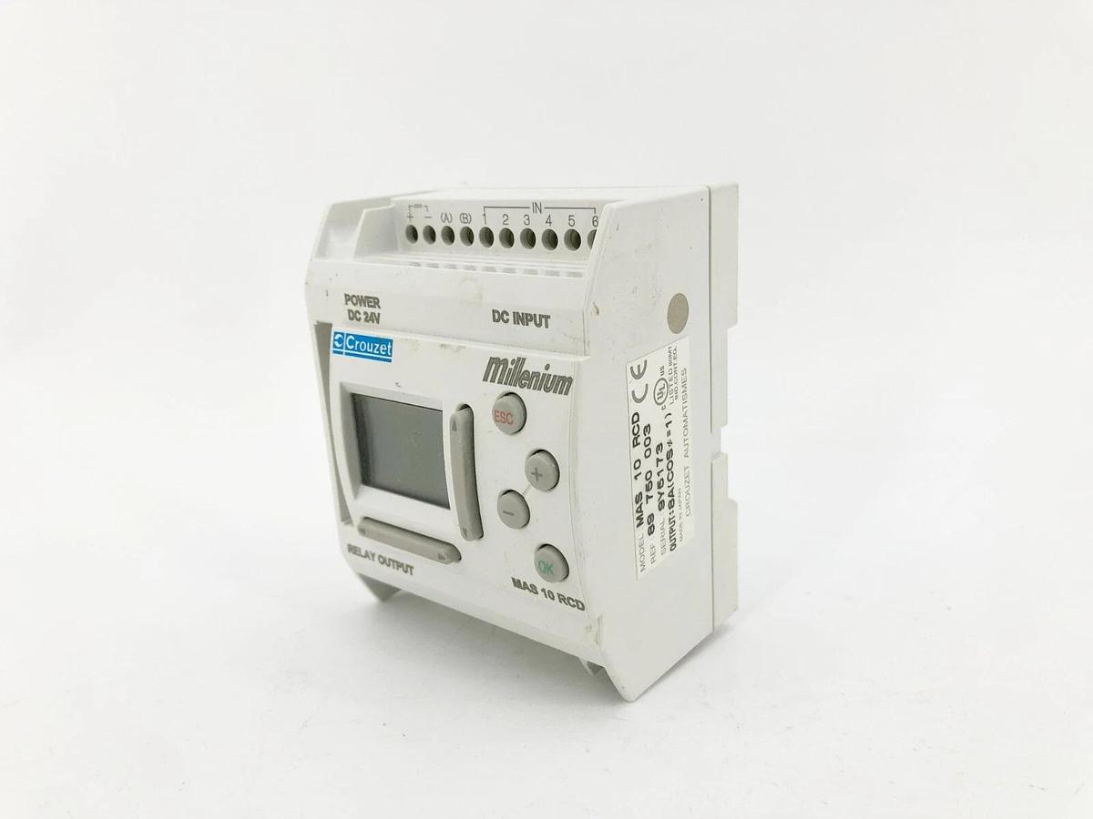 Used Crouzet MAS 10 RCD Control Module, Supply: 24VDC, 6x DC Inputs 24VDC 89-750-003