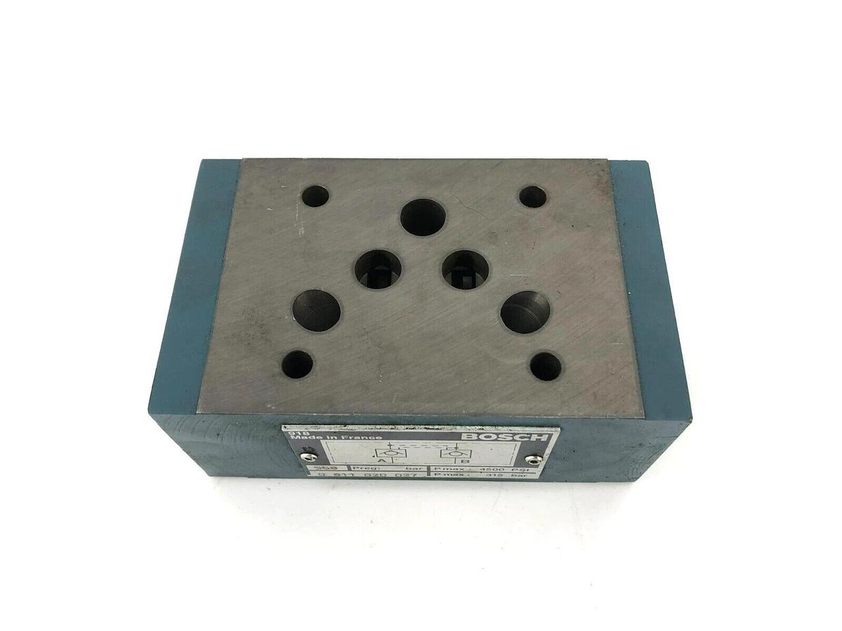 New Bosch 0-811-020-027 Block Valve Cover Plate, 4500psi, 0811020027