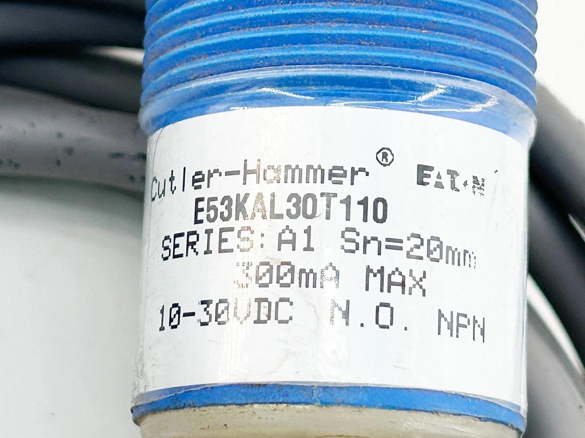 Used Cutler Hammer E53KAL30T110 Tubular Proximity Sensor 10-30VDC 300MA