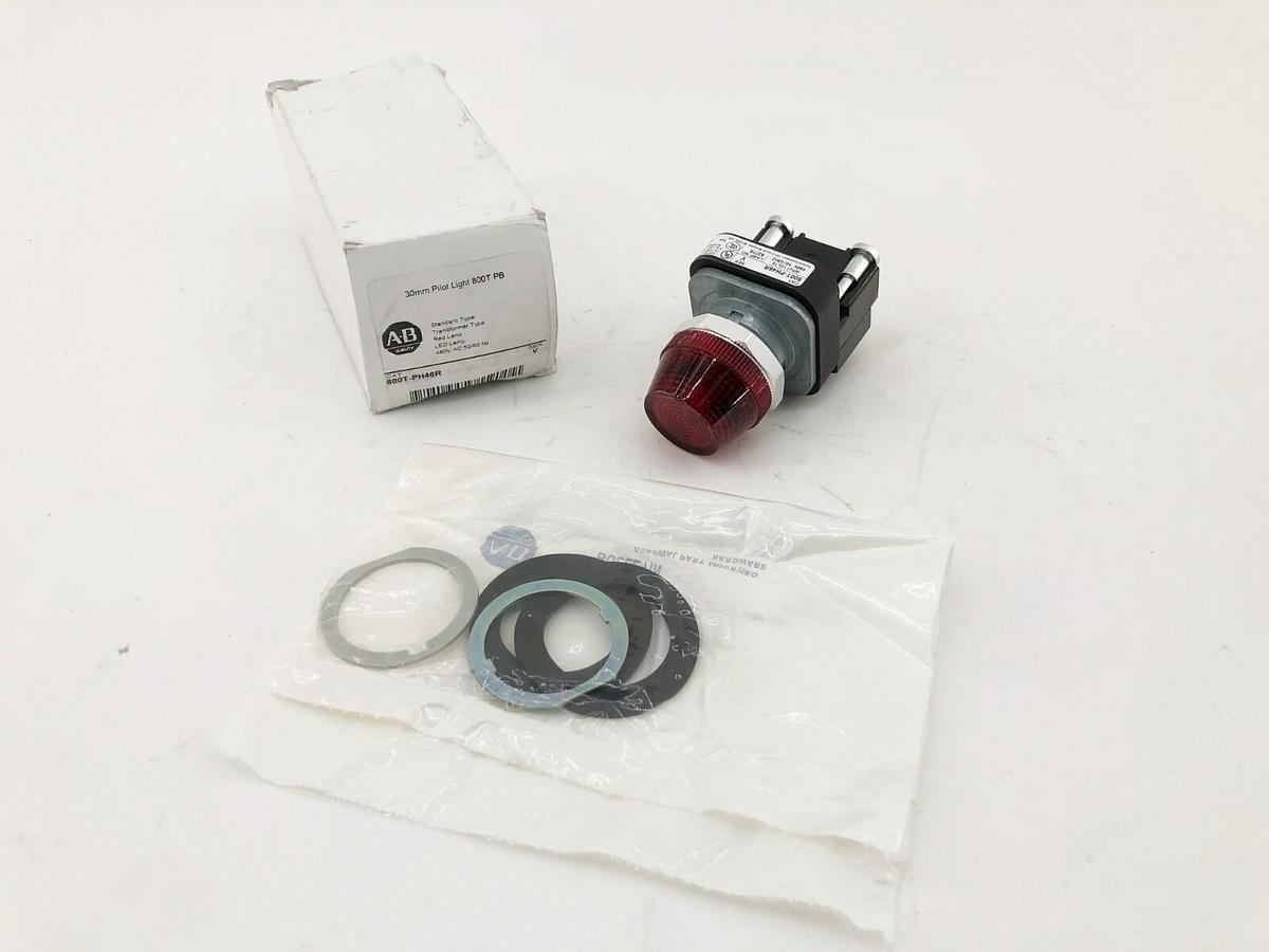New Allen-Bradley 800T-PH46R Ser. V Red Pilot Light 480VAC 50/60Hz