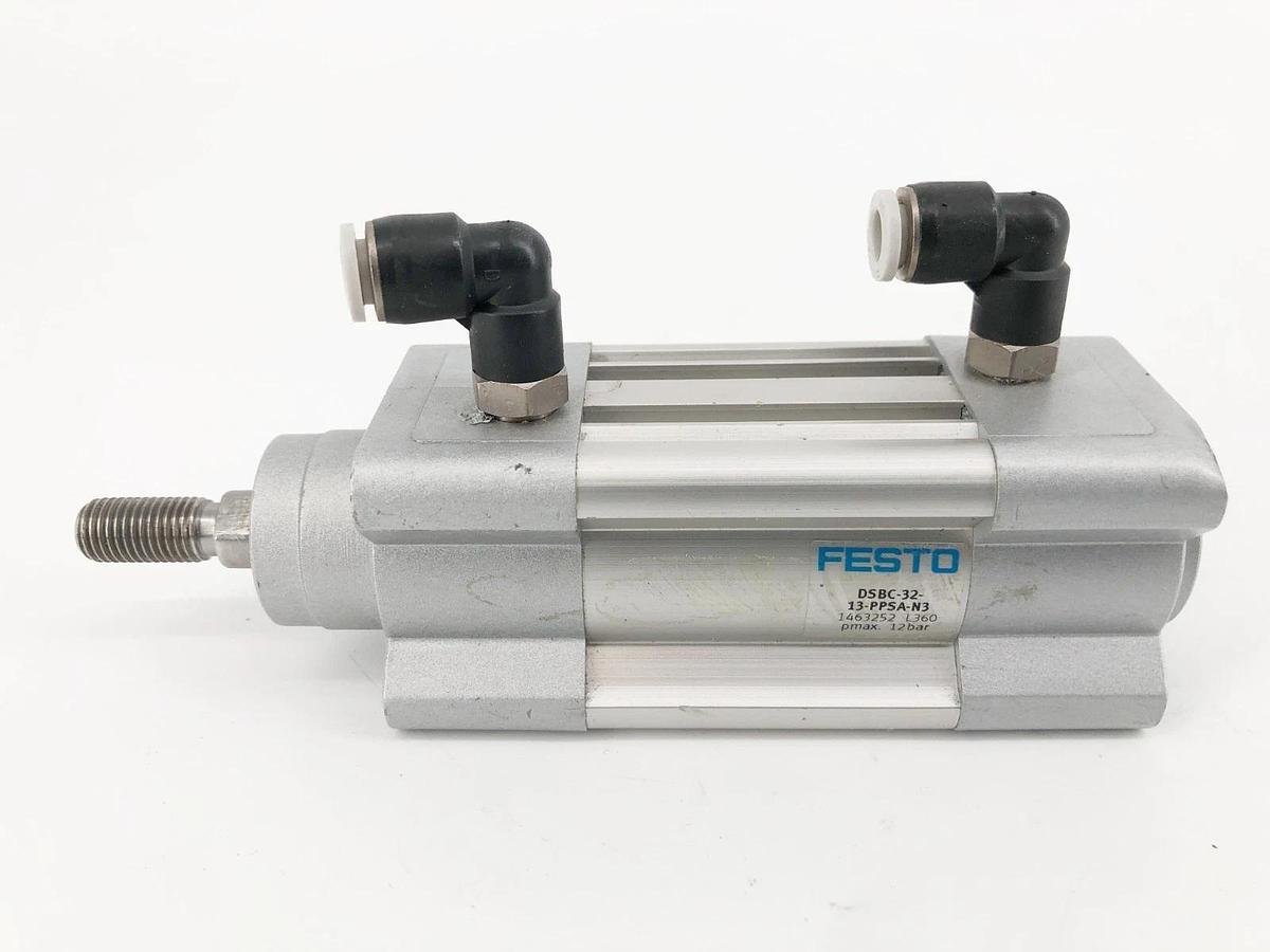 Used Festo DSBC-32-13-PPSA-N3 Pneumatic Cylinder 1463252 12 bar