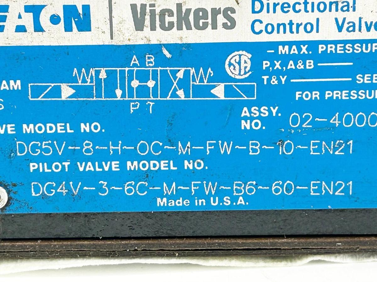New Vickers DG5V-8-H-OC-M-FW-B-10-EN21  Control Valve 5000PSI 02-400097