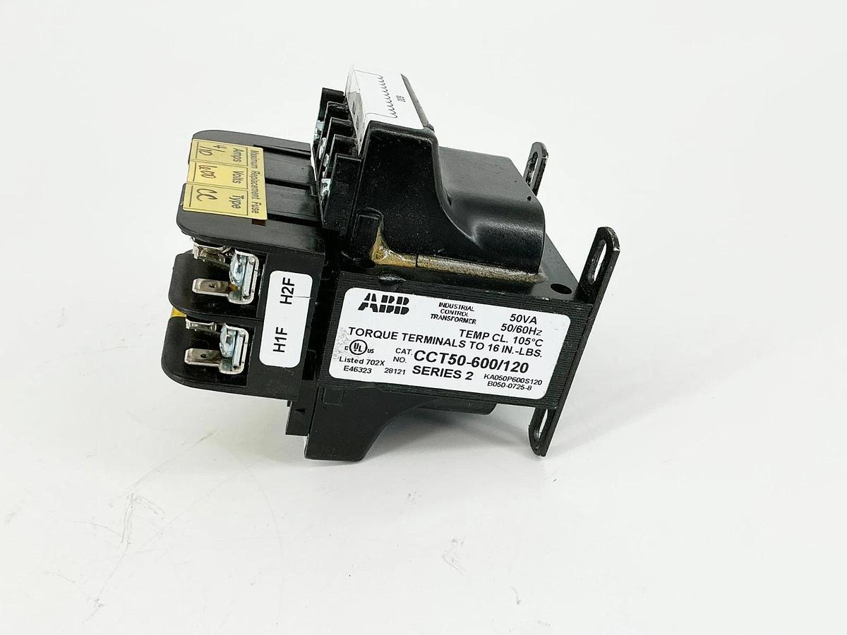 Used ABB CCT50-600/120 Transformer Torque Terminals To 16"LB 50VA 600V