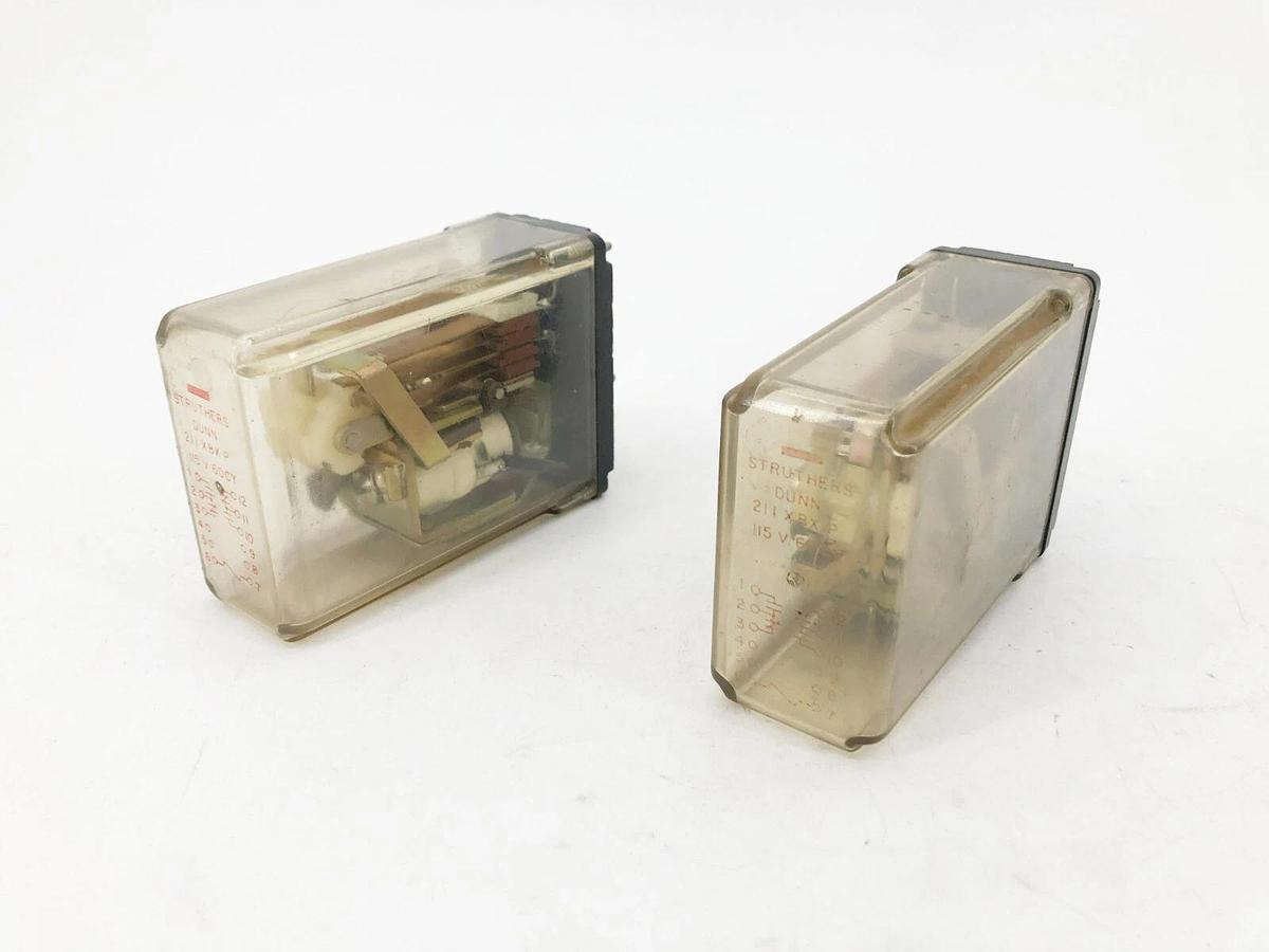 Used Lot of 2 Struthers-Dunn 211XBXP Relays 115V 60CY