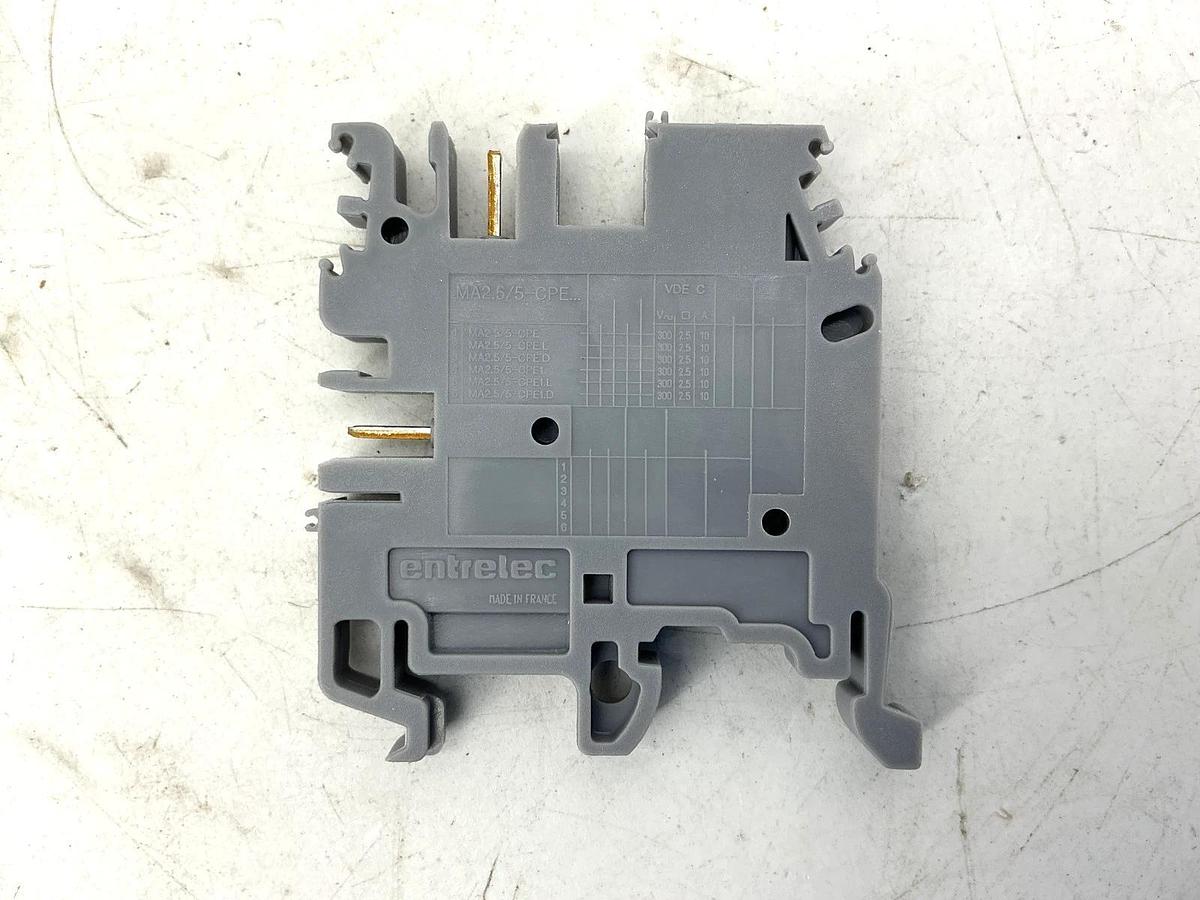 Box of 50 New ABB Entrelec 0115-086-05 Terminal Block Gray 12AWG 300V 011508605