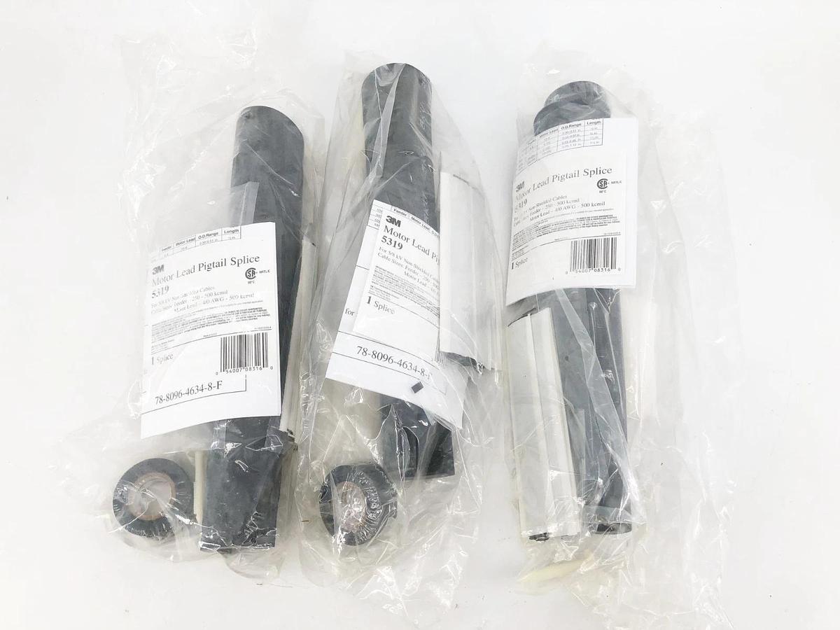 New 3M 5319 Motor Lead Pigtail Splice 5KV and 8KV (3 Splices)