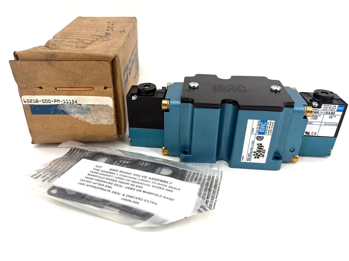 New MAC Valves 6521B-000-PM-111DA Solenoid Valve 120V Coil Voltage
