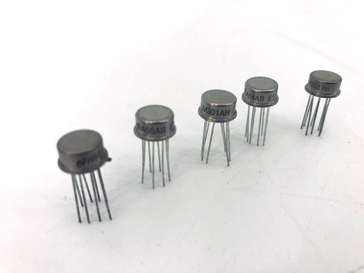 Lot of 5 New Texas Instruments LM301AH Operational Amplifier 15V/18V