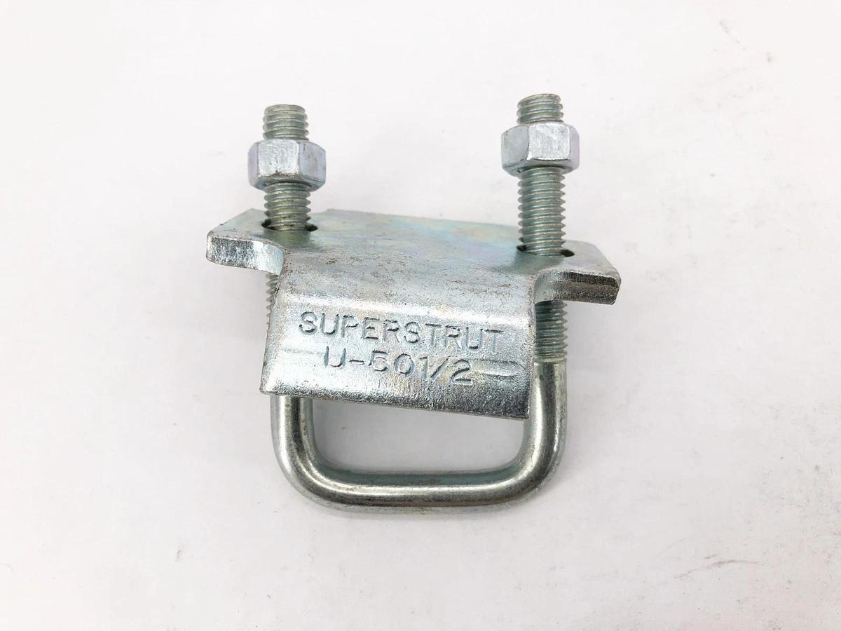 Lot of 3 New Superstrut U-501/2 Beam Clamps 3" Wide w/ Hex Nut & U-Bolt - No Box