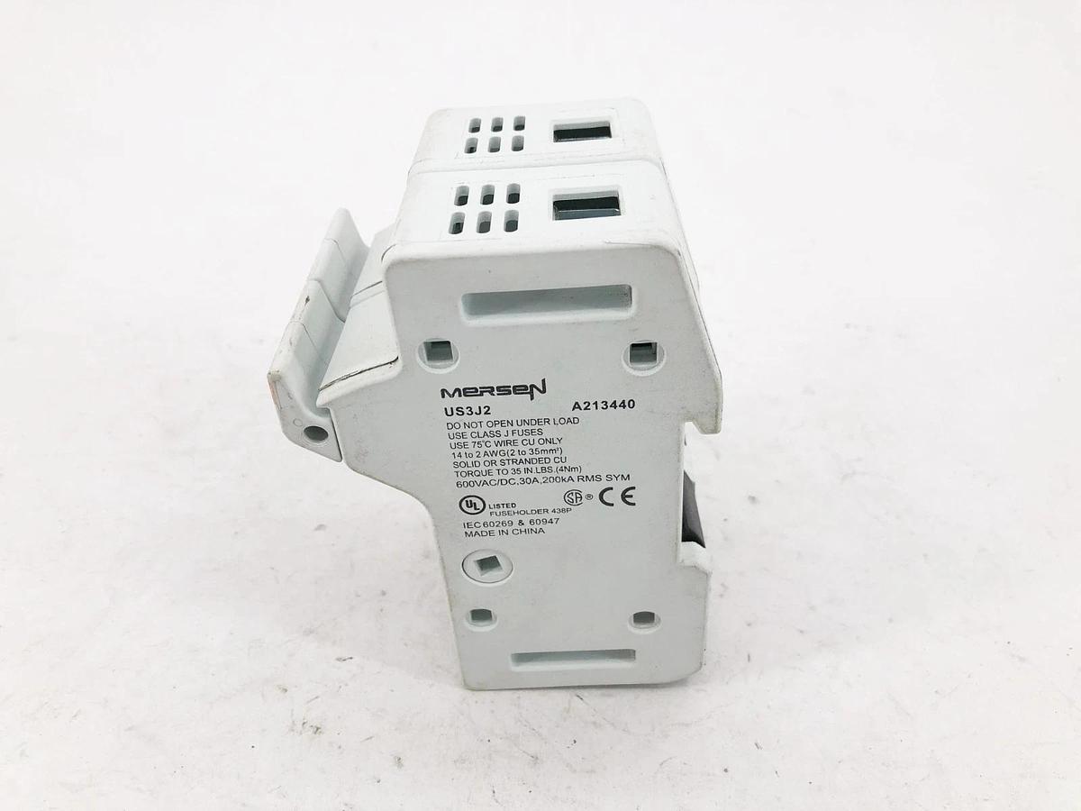 Used Lot of 4 Ferraz Shawmut US3J2 Fuse Holders 600VAC/DC 30A 2P Class J