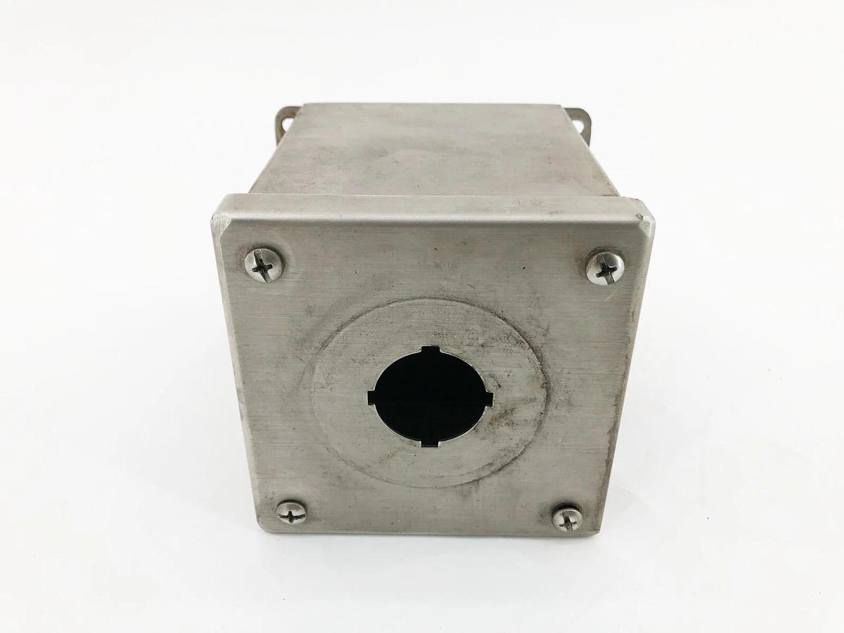 Used Hoffman E1PBXSS Pushbutton Enclosure Stainless Steel 4" x 4.75" x 4"