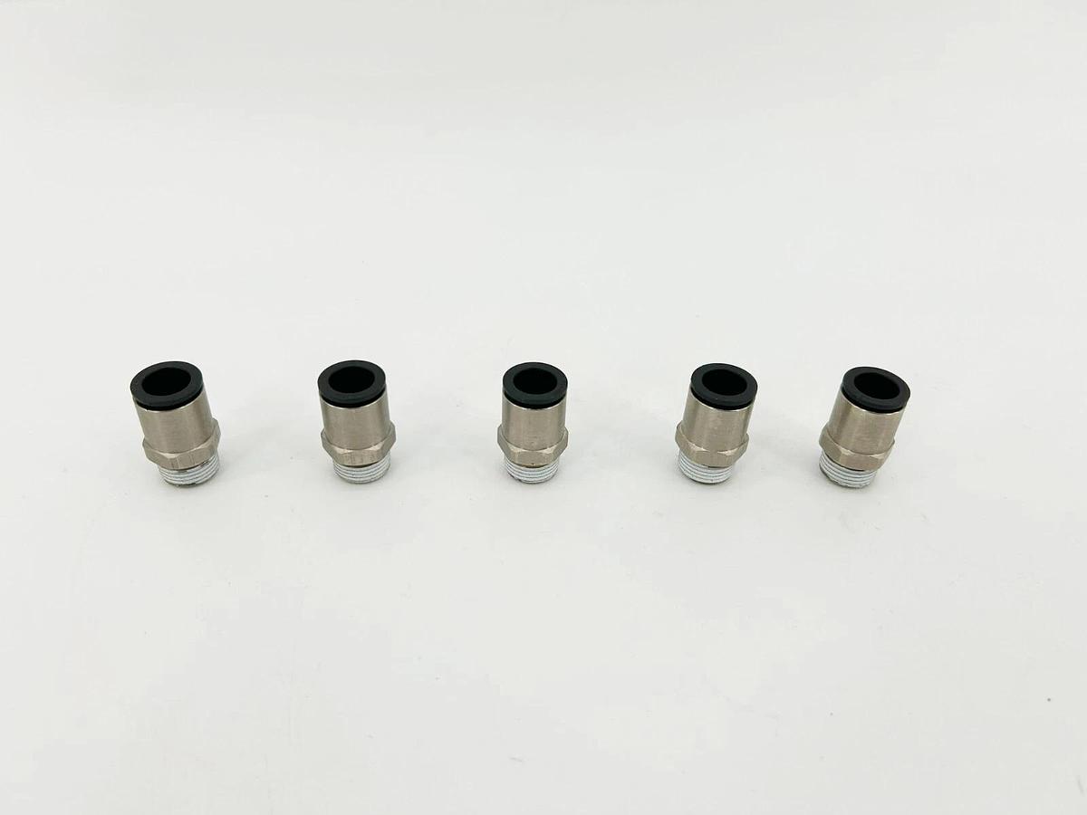 Lot of 5 New Lawson 54342 Male Connectors, 12mm Tube, 3/8 BS