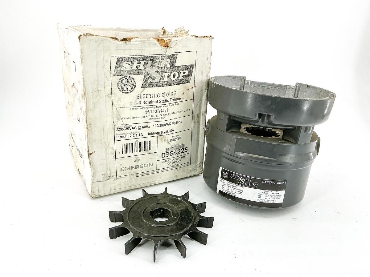 New Shur Stop Emerson 0964225 Electric Brake 460V 6LB Torque 1.1A 105632106003