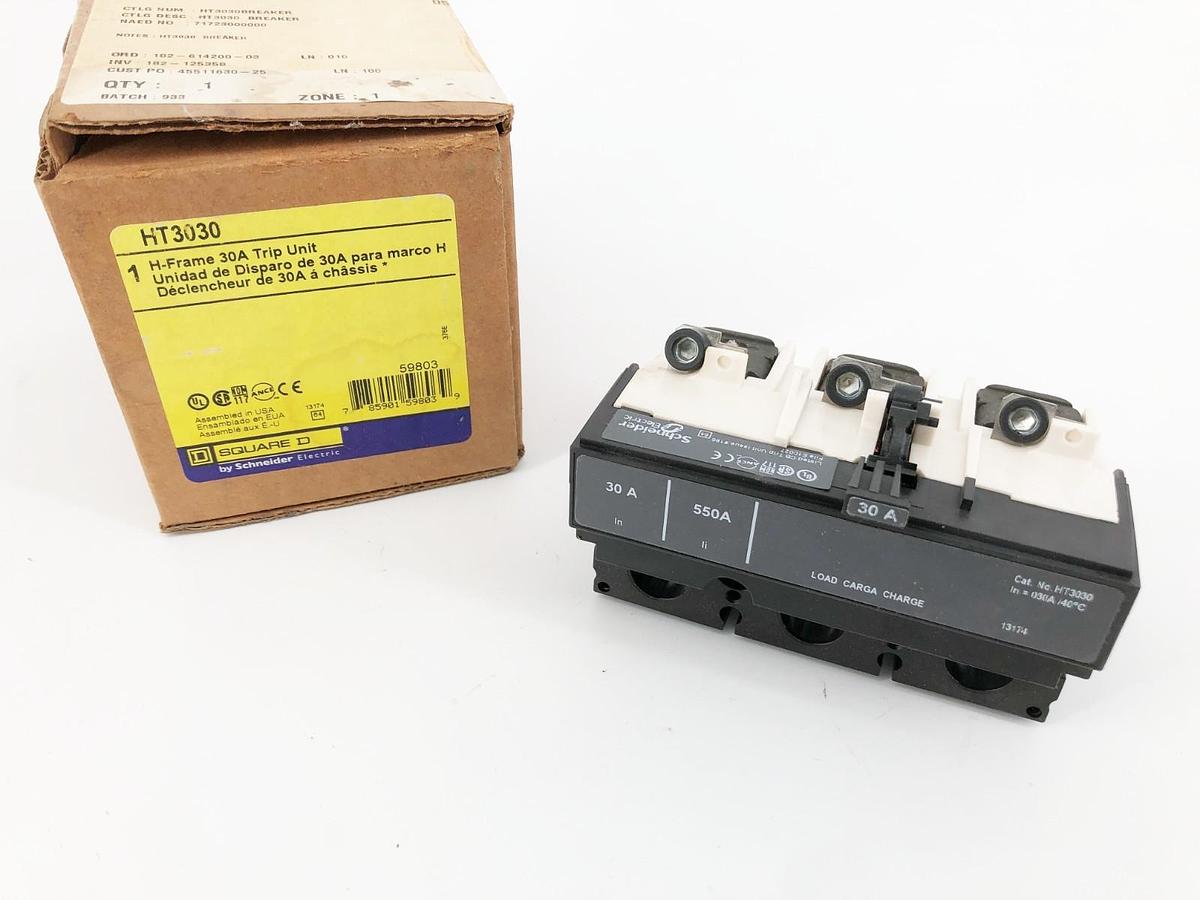New Square D HT3030 H-Frame Trip Unit 30A