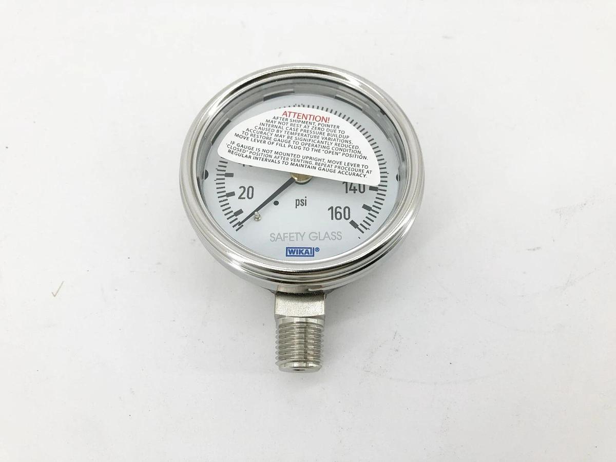New Wika 9744932 Gauge Type 232.54 2.5" 160psi 1/4" NPT Lower