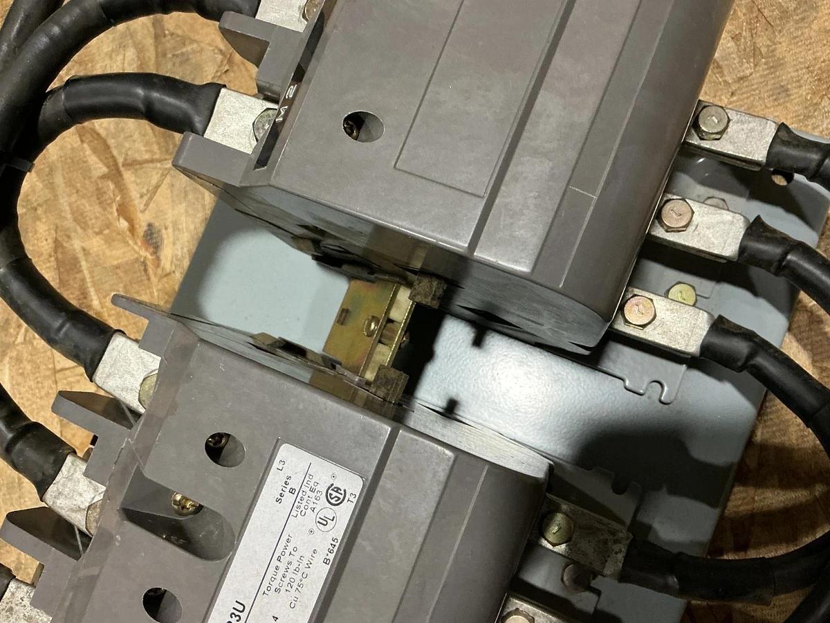 Used Furnas 43JG109333U Ser B Reversing Contactor 3PH 135A 600VAC Coil 145/185V 73HZ