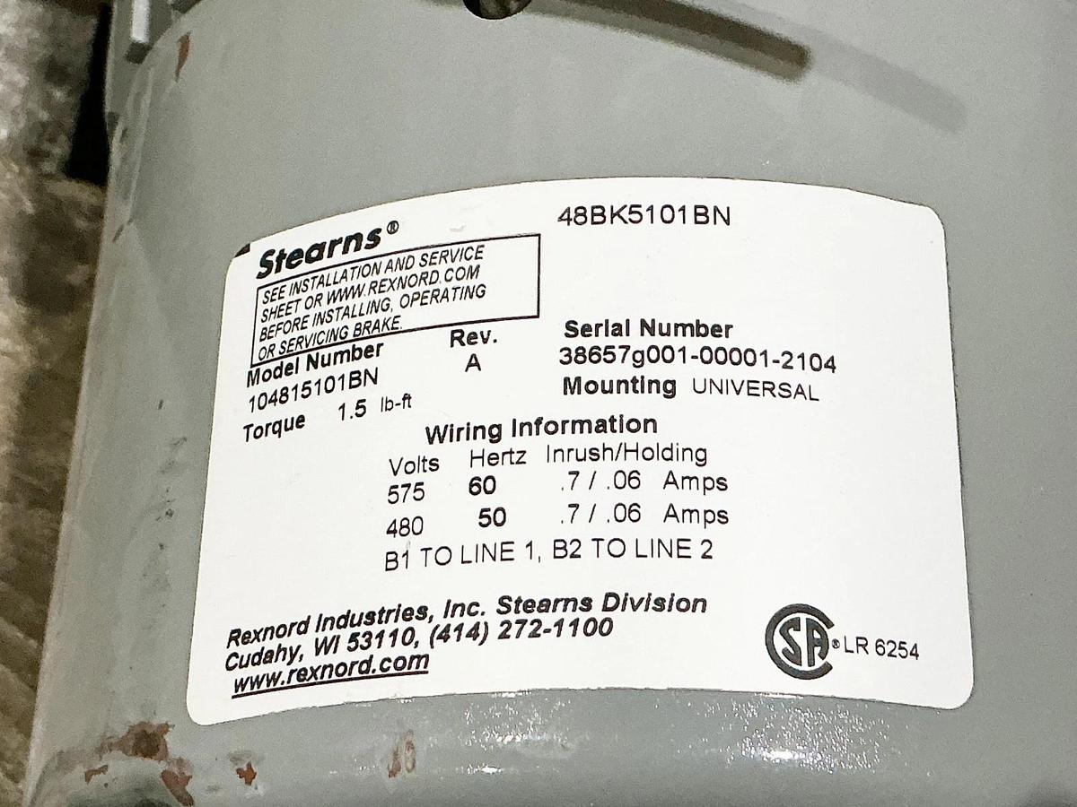 New Boston Gear FYTB-B Electric Motor 34-2763-327-3 1/2HP 575V .72A 60Hz
