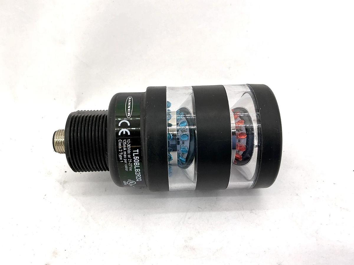 New Banner Engineering TL50BLB2R2Q Tower Light 2-Color Red & Blue - No Box