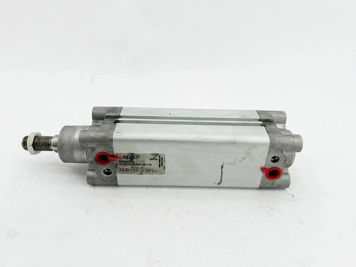 New Aignep XH0500100 Pneumatic Cylinder Double Acting 50MM Bore 100MM Stroke- No