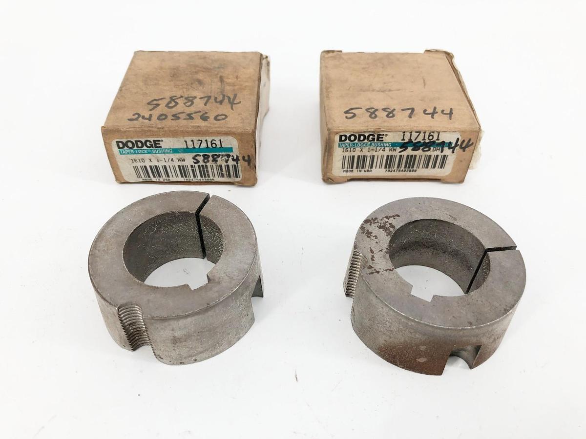 Lot of 2 New Dodge 1610 X 1-1/4 KW Taper Lock Bushings 117161