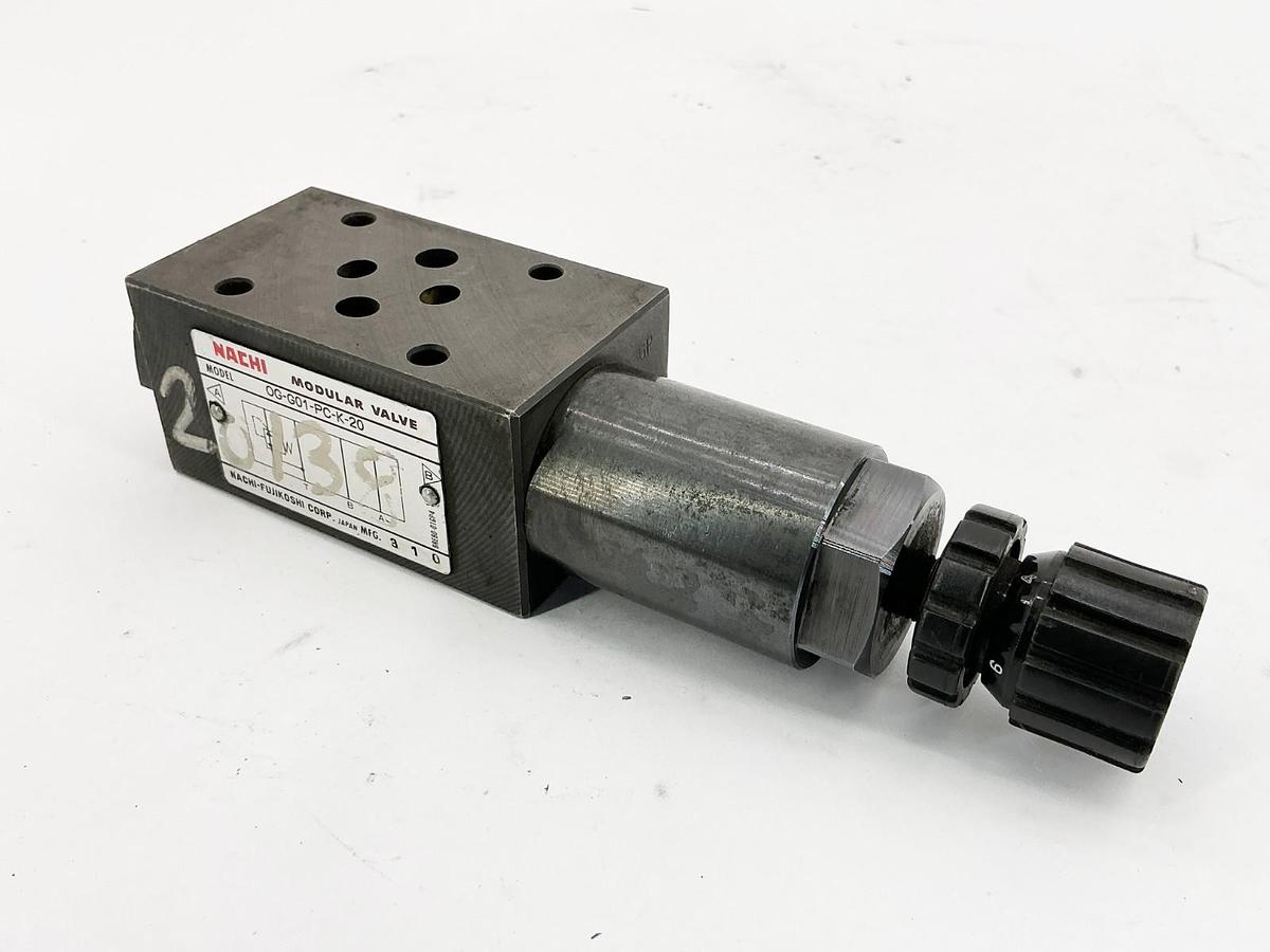 Used Nachi OG-G01-PC-K-20 Pressure Reducing Modular Valve 3625PSI D03