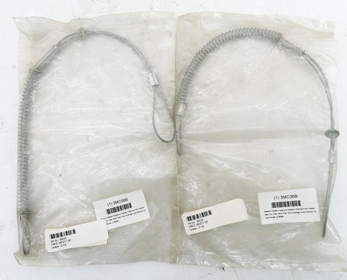 New Lot of 2 3MC06B Safety Cable 1/8"