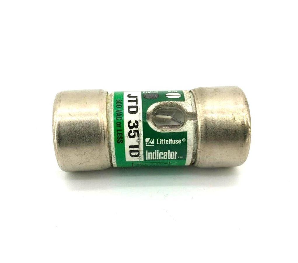 New Littelfuse JTD-35-ID Fuse 35A 600VAC Class J Time Delay W/ Indicator