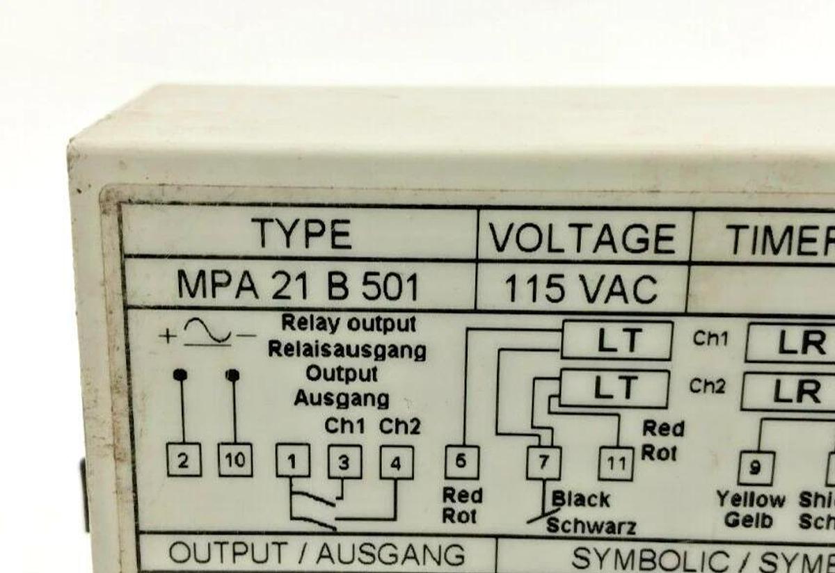 Used Telco MPA-21-B-501 Multiplexed Amplifier, 115VAC, 2 Channel, MPA21B501