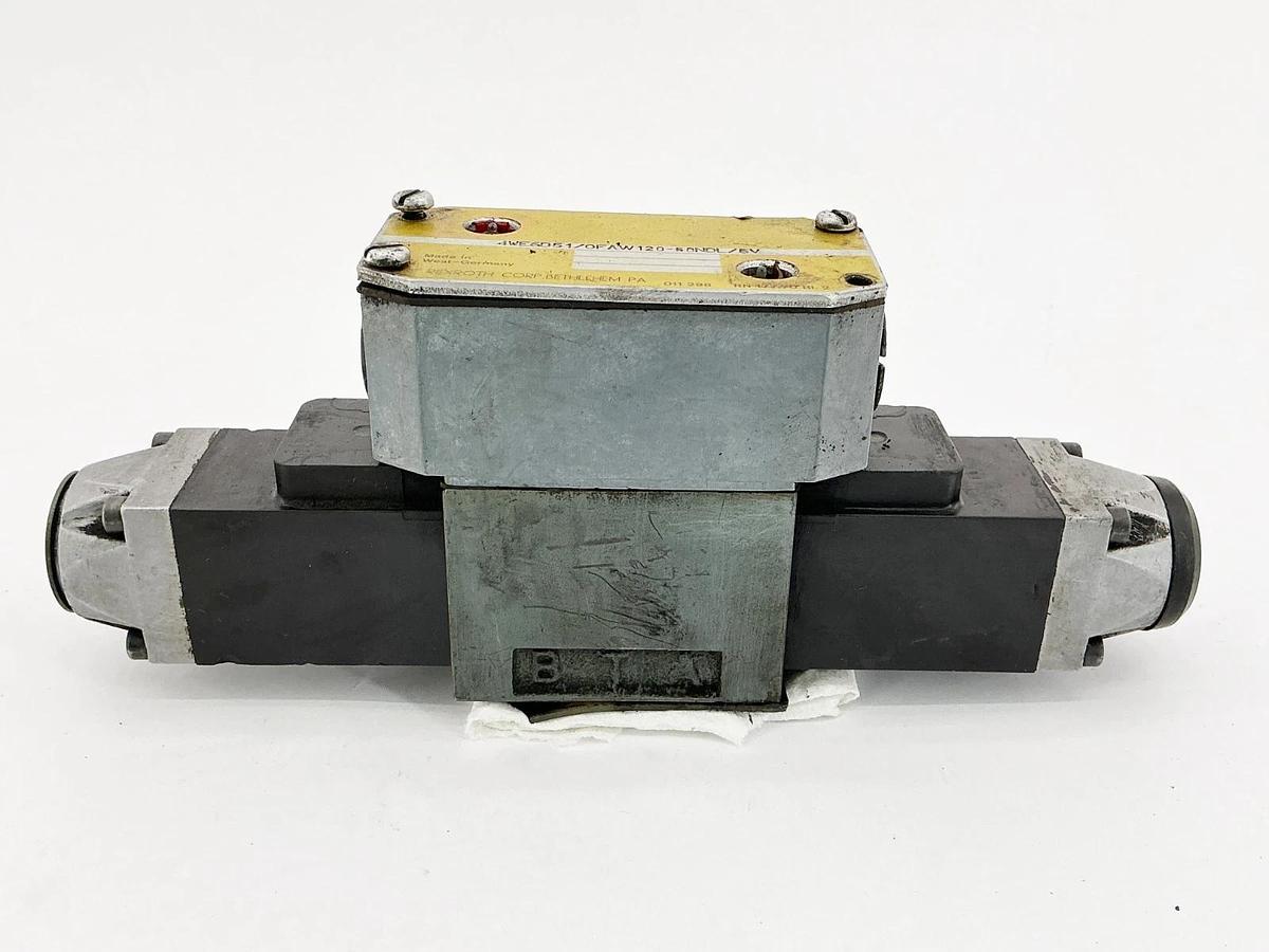 Used Rexroth 4WE6D51/0FAW120-60NDL/5V Solenoid Valve 120V 60Hz 46VA